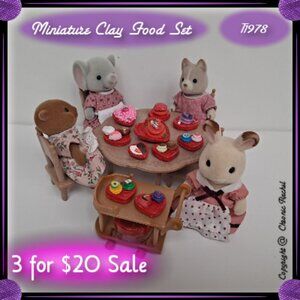 11-Piece Scarlet Heart Dessert Glued-Together Set